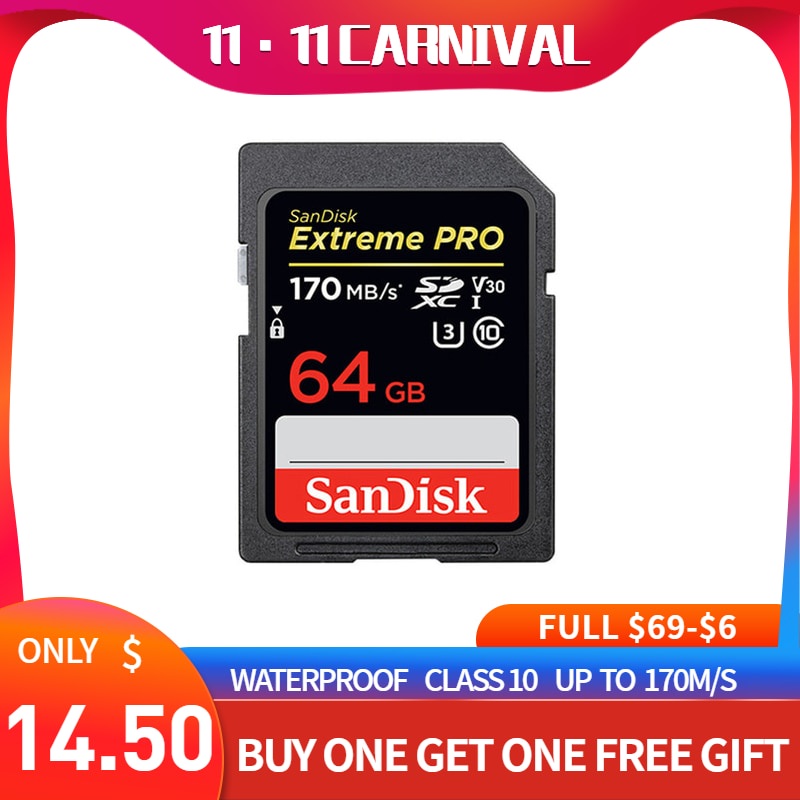 SanDisk Extreme Pro SD Card 32GB 64GB 128GB 256gb Class 10 SDHC SDXC ...