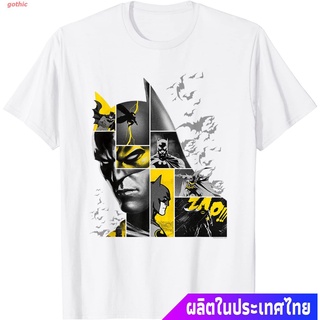 เสื้อยืดลำลอง Batman 80 Years Bat Panels T-Shirt Mens Womens T-shirts