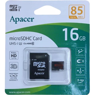 เมมโมรี่การ์ดAPACER16gbเมมโมรี่การ์ด Apacer 16GB MicroSDHC UHS-I Card Ultra Class10 Speed 85MB/s สำหรับใส่กล้องวงจรปิด