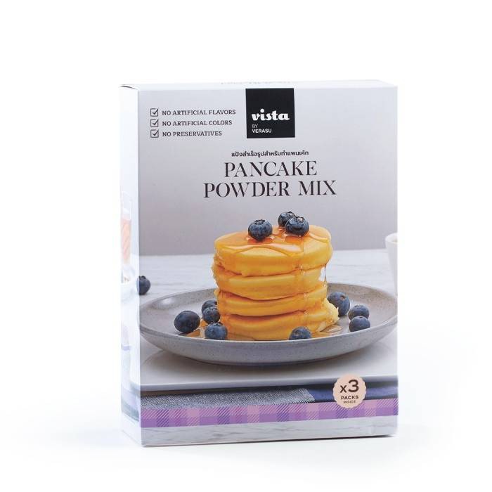 วิสต้าคาเฟ่ แป้งแพนเค้ก 325g ทำง่าย ไม่เจือสี ไม่ใส่วัตถุกันเสีย (Vista by Verasu)