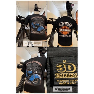 เสื้อยืด Harley (harley davidson) เสื้อยืด EMBLEM เสื้อผ้าผ้าบาง เสื้อเชิ้ตวินเทจ