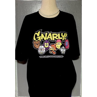 เสือยืดผู้ชาย - เสื้อยืดสําหรับผู้ชาย▥K.GNARLY กราฟิกทีโอเวอร์ไซส์ UNISEX ความงามเสื้อยืด/ เสื้อยืด