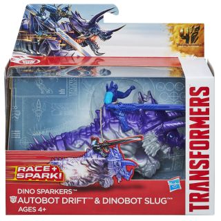 Transformers Age of Extinction Dino Sparkers Autobot Drift and Dinobot Slug Figures