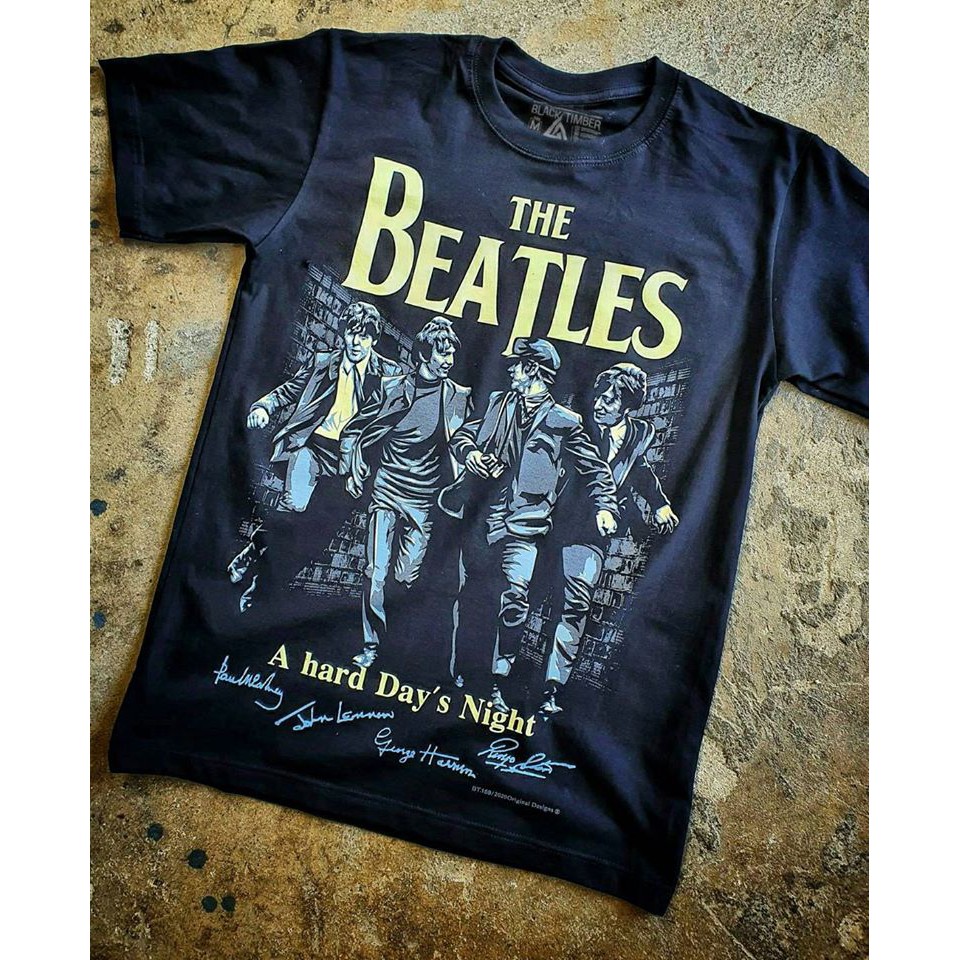 Bt 159 The Beatles เสื้อยืด สีดำ Bt Black Timber T-Shirt ผ้าคอตตอน  สกรีนลายแน่น S M L Xl Xxl | Shopee Thailand
