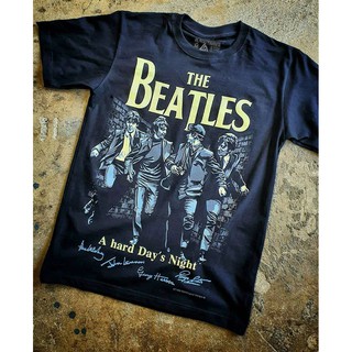 เสื้อยืดวงดนตรีBT 159 The Beatles เสื้อยืด สีดำ BT Black Timber T-Shirt ผ้าคอตตอน สกรีนลายแน่น S M L XL XXLall size