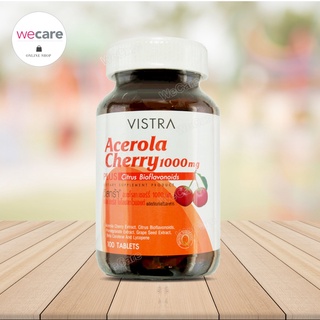 Vistra Acerola Cherry 1000มก 100เม็ด วิสทร้า อะเซโรลาเชอร์รี่ วิตามินซี