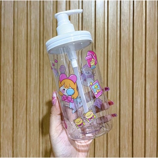 ขวดปั้ม500ml. ขวดปั้มกลมปากกว้าง ใส่ครีม