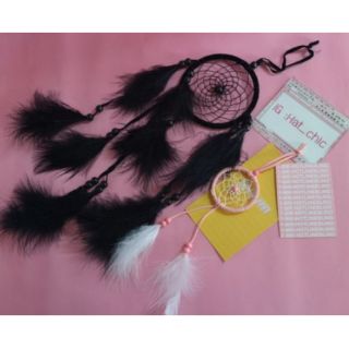 #พร้อมส่ง Dreamcatcher ตาข่ายดักฝันร้าย ยาว55cm. สีดำ อันละ 100฿