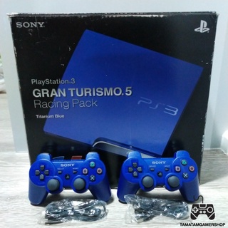 เกมps3 slim160GB Limited Edition ps3สีน้ำเงิน BlueTitanium GranTurismo5 บอร์ด2506A GT เครื่องps3 play3