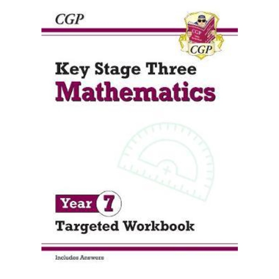 KS3 Maths Year 7 หนังสือแบบเป้าหมาย (พร้อมคําตอบ) โดย CGP Books (ฉบับสหราชอาณาจักร ปกอ่อน)