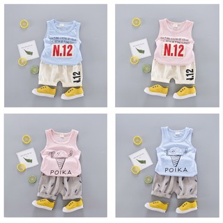 🍉🌠ชุดเสื้อ+กางเกงลายไอศกรีม ไซส์ 2 – 3 ปี