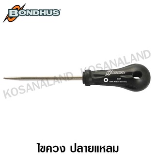 BONDHUS ไขควง ปลายแหลม 100 x 82 mm. หัว 6 mm. รุ่น 11282 BasicGrip (Awl with round tip)