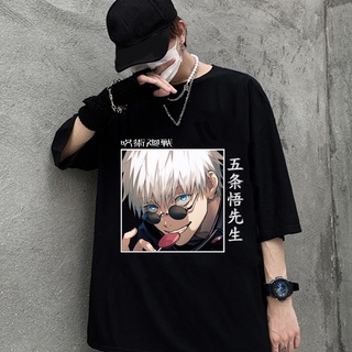 ใหม่ Jujutsu Kaisen พิมพ์เสื้อยืดคอสั้นแขนสั้น Harajuku ผู้ชาย/ผู้หญิง Anime Shirt