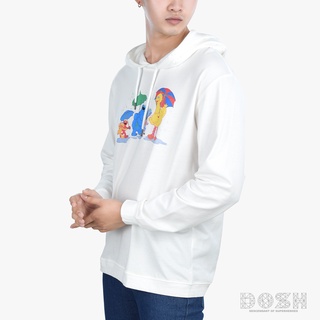 DOSH UNISEX SWEATER HOODIE SESAME STREET เสื้อฮู้ดแขนยาว DSEMJ5002-WH