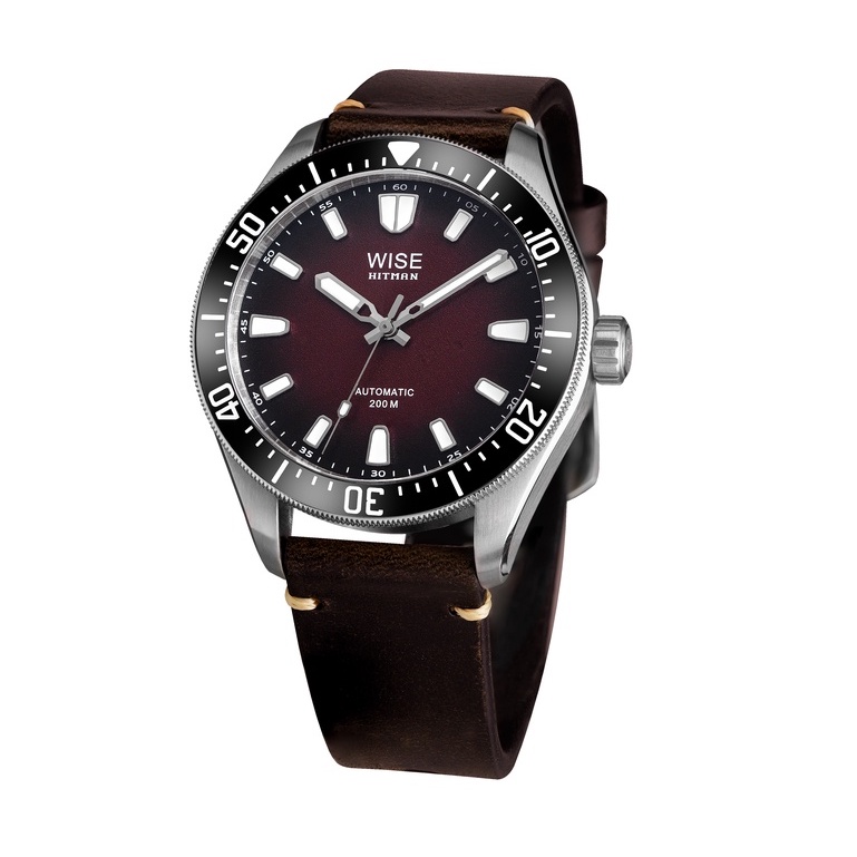 WISE รุ่น HITMAN Automatic 200 m. นาฬิกาผู้ชาย รหัส HIT51-S No date เซรามิคเงา (ระบุสีสายทางแชท)