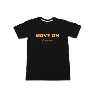 9Uc5 //พร้อมส่ง เสื้อยืดแขนสั้นพิมพ์ลายตัวหนังสือ สไตล์มินิมอล "MOVE ON"!