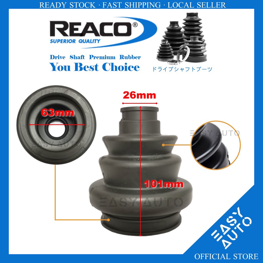 รับประกัน 1 เดือน BMW E23 / BMW E24 / BMW E28 / BMW E32 / 26mm - 58mm Reaco Drive Shaft Boot ฝาครอบเ