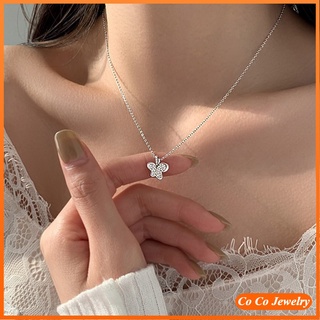 Cocojewelry สร้อยคอโซ่ จี้ผีเสื้อ หรูหรา สไตล์เกาหลี สําหรับผู้หญิง