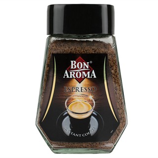 บอนอโรมากาแฟสำเร็จรูปเอสเปรสโซ่ 100กรัม Bon Aroma Instant Coffee Espresso 100 g.