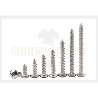 น็อต สกรู หัวกลม แฉก P+ สแตนเลส 304 เกลียวปล่อย M2 M2.3 / Pan Head Phillip Tapping Screw SUS304