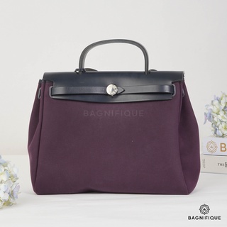 HERMES HERBAG PURPLE/BLACK