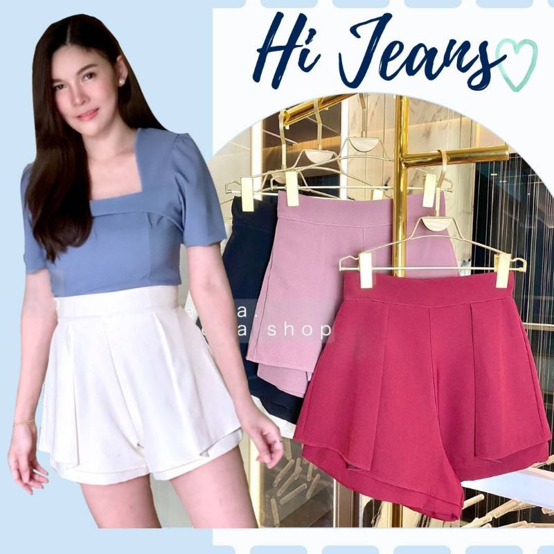 กางเกงขาสั้น ผ้ารีพีท🌷ใส่ซับในแบบเย็บกลับทั้งตัว  (พร้อมส่งบางสี)