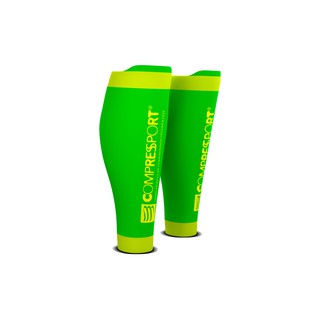 Compressport รัดน่อง ปลอกรัดน่อง อุปกรณ์พยุงกล้ามเนื้อน่อง ใส่เล่นกีฬา CALF R2 v2 Fluo Green