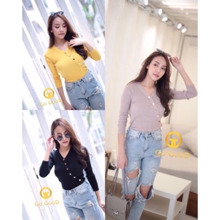 พร้อมส่ง🌼เสื้อกระดุมหน้า