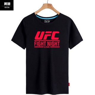 ใหม่ UFC เสื้อยืดแขนสั้น ผ้าฝ้าย ลายศิลปะการต่อสู้ Ultimate Fighting Championship สําหรับผู้ชาย และผู้หญิงสามารถปรับแต่ง