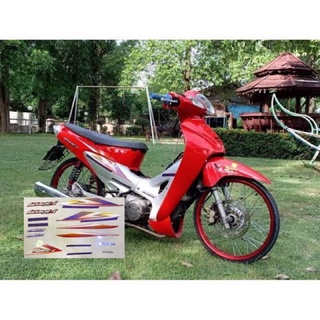 (แท้)สติ๊กเกอร์ WAVE 125i ปี2003 ติดรถสีแดง