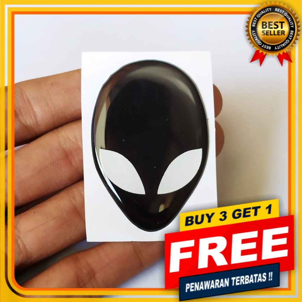 ALIENWARE HEAD RAISED RESIN STICKERS PC GAMING ACCESSORIESIN STICKERS