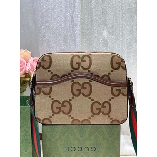 กระเป๋าสะพายข้าง กุชชี่ Messenger bag with jumbo Bag ถ่ายสดจากสินค้าจริง พร้อมกล่องค่ะ ขนาด 10x8 นิ้วค่ะ