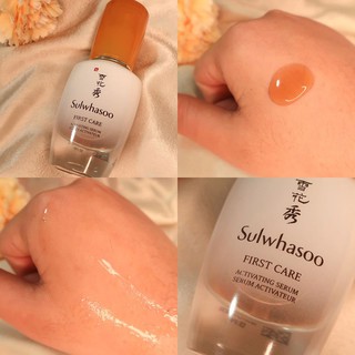 สูตรใหม่ ขวดใหญ่ 8ML ไม่มีกล่อง SULWHASOO เซรั่ม บำรุงผิว First Care Activating Serum 8ml. สมุนไพร ปกติ 350 หมดอายุ07/24