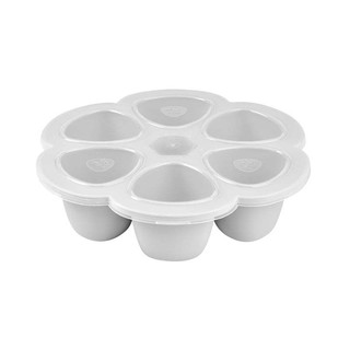 BEABA ถาดซิลิโคน Silicone Multiportions 6 X 150 ml Light Grey