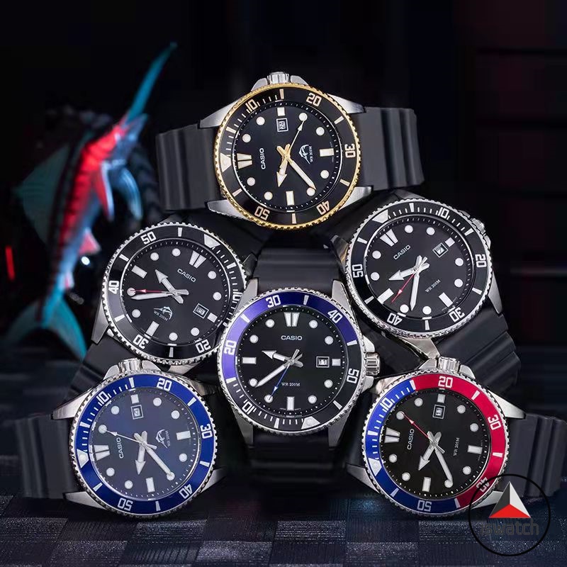 ใช้ได้กับ MDV-106-1A swordfish MDV-106 Duro Marlin ผู้ชายธุรกิจนาฬิกาสายนาฬิกาเรซิ่น mr8