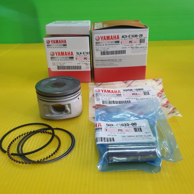 ลูกสูบแหวน mio,fino #0.50 แท้ YAMAHA100% (4c9) ลูกสูบชุด mio #100 พร้อมแหวน สลักกิ้บล็อค