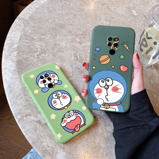 เคสโทรศัพท์ Huawei Mate 9 Mate 10 Pro Mate10 Lite Mate 20 Mate 20 Pro Mate 20X Mate20 Lite เคสพร้อมเครื่องโดราเอมอนแมวขอบด้านข้างรูปแบบของเหลวเคสดั้งเดิมฝาครอบหลังเต็มกล้องกันกระแทกเคส