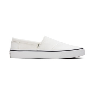 TOMS รองเท้าลำลองผู้หญิง แบบสลิปออน (Slip on) รุ่น Alpargata Fenix White Washed Canvas (C) รองเท้าลิขสิทธิ์แท้