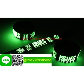 Issues ขายริสแบนด์เรืองแสง  ISE339NA Wristband สายรัดข้อมือวงร็อค