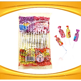 ขนม เคี้ยวหนึบ ลูกอม ขนม จอลลี่ สติ๊ก jolly stick ขนาด 192 กรัม 24 ชิ้น