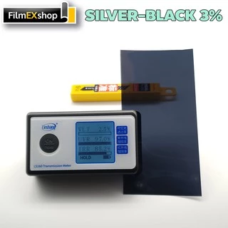 SILVER-BLACK VLT 3% WINDOW FILM ฟิล์มอาคาร ฟิล์มปรอท ฟิล์มกรองแสง ฟิล์มติดกระจก (ราคาต่อเมตร)