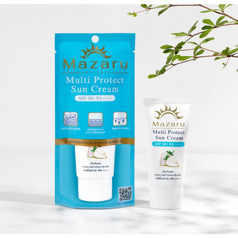 Mazaru Multi Protect Sun Cream SPF+50PA++++ ครีมกันแดด มาซารุ มัลติ โปรเทค ซัน ครีม 30กรัม