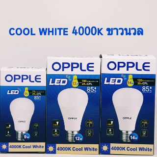 LED ECO MAX A60-A70 ขาวนวล คูลไวท์ 4000K E27 OPPLE