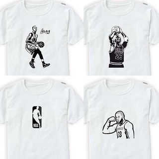 T039 NBA DESIGN เสื้อยืดกราฟิกเสื้อยืดสีขาวสําหรับผู้ชายและผู้หญิงฟรีเกินขนาด H{D