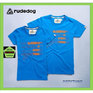 Rudedog เสื้อคอกลม ชาย หญิง  รุ่น Everything สีฟ้า