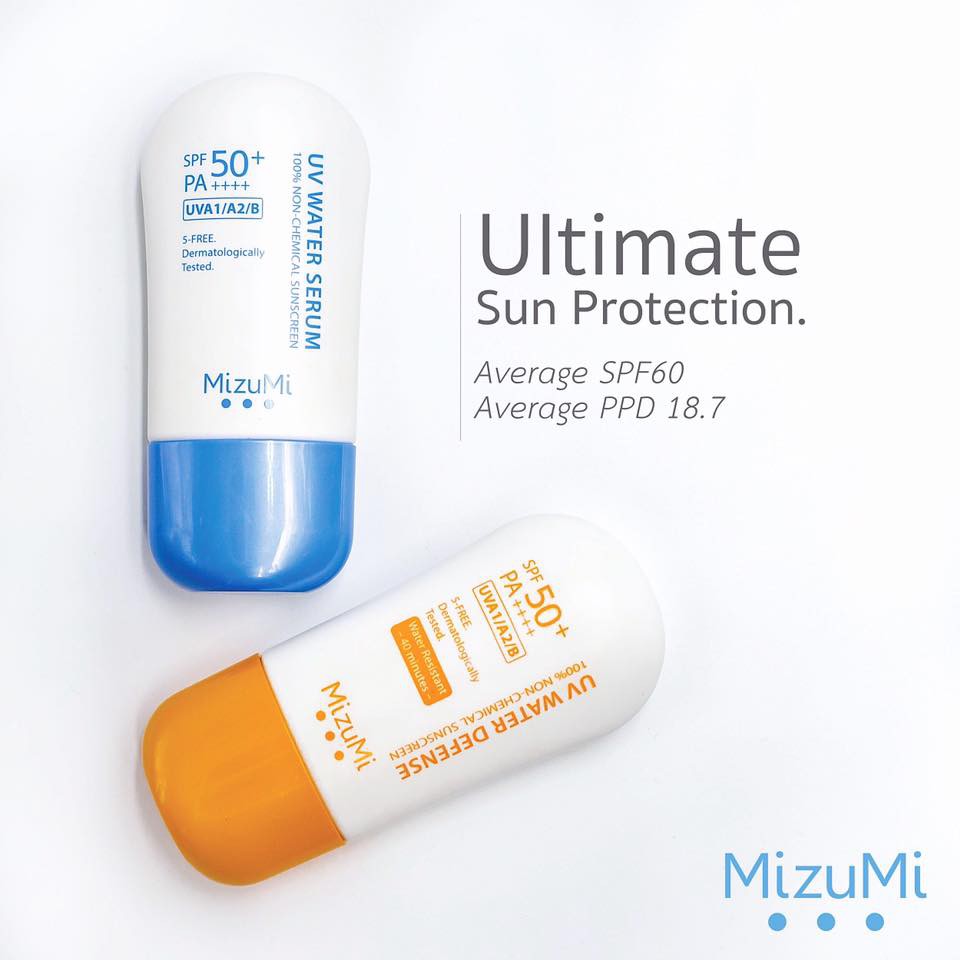 (สีฟ้า) MuzuMi UV Water Serum SPF50+ PA++++  ปริมาณ40กรัม