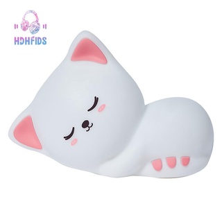 Childrens Night Light Silicone Bedside Lamp RGB Touch-Sensor USB Charging Bedroom Decoration Night Light