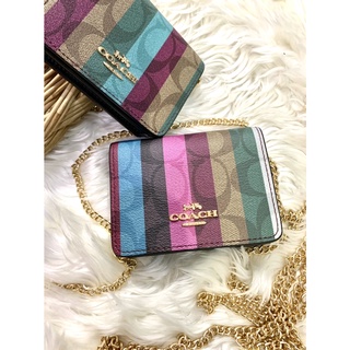 COACH MINI WALLET ON A CHAIN ⚜️ กระเป๋าครอสบอดี้ ขนาดจิ๋ว สายโซ่สามารถถอดออกได้