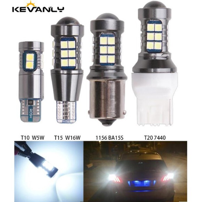 หลอดไฟถอยหลัง T15 W16W T10 LED W5W T20 7440 1156 BA15S 3030 27SMD 1 ชิ้น