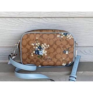 🇺🇸 กระเป๋า COACH JES CROSSBODY INSIGNATURE CANVAS WITH FLORALBUNDLE PRINT